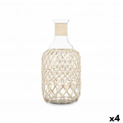 Бутылка Декоративная верёвка из белого прозрачного стекла 18 х 38 см (4 шт.)