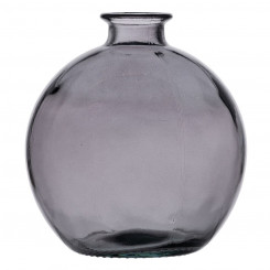 Vase Gray recycled glass 16 x 16 x 18 cm