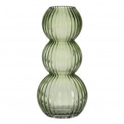 Vase Green Crystal 14.5 x 14.5 x 32 cm