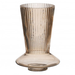 Vase Brown Crystal 15 x 15 x 24.5 cm