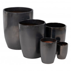 Vase Black Ceramic 56 x 56 x 70 cm (5 Units)