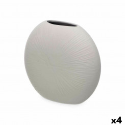Vase Gray Ceramic 29 x 26 x 11 cm (4 Units) Round