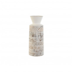Vase Home ESPRIT White Natural Mango Wood Colonial 15 x 15 x 22.5 cm