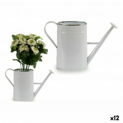Decorative watering can Metal White Silver (10,5 x 22,5 x 38 cm) (12 Units)