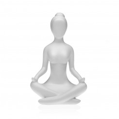 Dekoratiivne figuur Versa White Yoga 12 x 20 x 10 cm Vaik