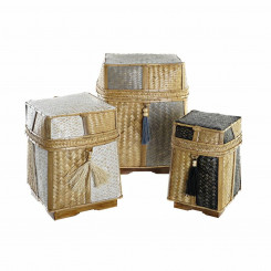 Basket set DKD Home Decor Natural Bamboo (3 Pieces) (32 x 32 x 40 cm)