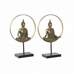 Decorative Figure DKD Home Decor Metal Buddha Resin (26 x 11 x 40 cm) (2 pcs)