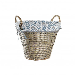 Basket DKD Home Decor Polyester wicker (44 x 44 x 42 cm)