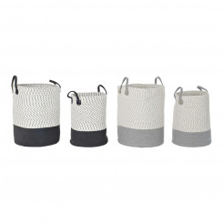 Basket set DKD Home Decor Cotton (40 x 40 x 52 cm) (2 Units)