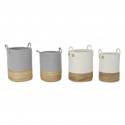 Basket set DKD Home Decor Cotton Fibre (40 x 40 x 52 cm) (2 Units)