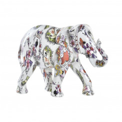Dekoratiivne figuur DKD Home Decor 23 x 9 x 17 cm elevantvalge mitmevärviline koloniaal