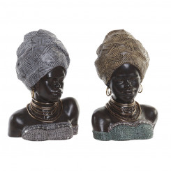 Decorative Figure DKD Home Decor Resin Colonial African Woman (24 x 18 x 36 cm) (2 Units)