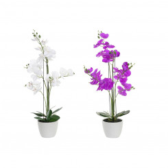 Decorative Flowers DKD Home Decor Lilac White Green (44 x 27 x 77 cm) (2 Units)