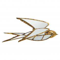 Seinakaunistus DKD Home Decor Mirror Golden Resin Bird (42 x 4 x 20 cm)