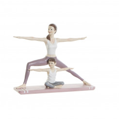 Dekoratiivne figuur DKD Home Decor Pink Resin Yoga (24 x 6,5 x 19,5 cm)