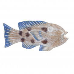 Декоративная фигурка DKD Home Decor 40 x 5 x 18 см Натуральная Синяя Рыба Средиземноморья