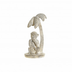 Декоративная фигурка DKD Home Decor 8424001749805 15 x 12 x 29 см, белая смоляная обезьяна, тропическая полоска