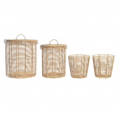 Basket set DKD Home Decor Metal PP (42 x 42 x 48 cm)