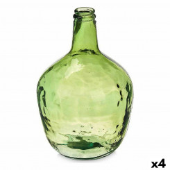 Бутылка Гладкое украшение 17 x 29 x 17 см Зеленый (4 шт.)