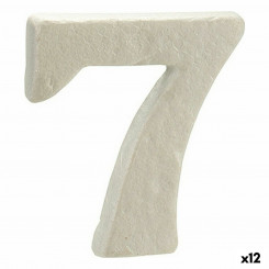 Number 7 Valge polüstüreen 2 x 15 x 10 cm (12 ühikut)