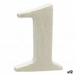 Number 1 White polystyrene 2 x 15 x 10 cm (12 Units)