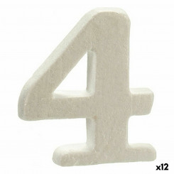 Number 4 Valge polüstüreen 2 x 15 x 10 cm (12 ühikut)