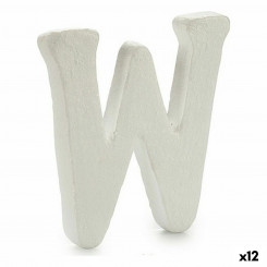 Letter W Valge polüstüreen 1 x 15 x 13,5 cm (12 ühikut)