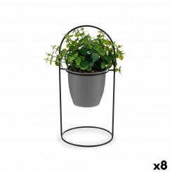 Decorative Plant Sheets Circular Metal Plastic 21 x 30 x 21 cm (8 Units)