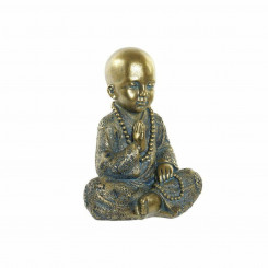 Dekoratiivne figuur DKD Kodukaunistus 17 x 13,6 x 21,8 cm Sinine Kuldne Monk Oriental