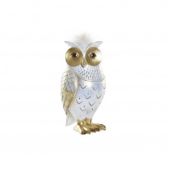 Decorative Figure DKD Home Decor Owl Golden White 9 x 9 x 17 cm