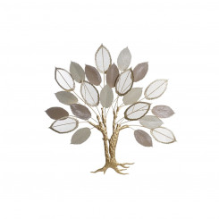 Настенный декор DKD Home Decor Бежевое дерево Золотой Металлический Коричневый (100 x 6,4 x 97,8 см)