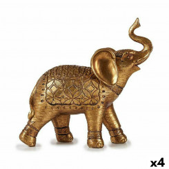 Dekoratiivne figuur elevant kuldne 27,5 x 27 x 11 cm (4 ühikut)