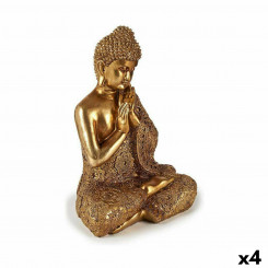 Kuldne istuv Buddha dekoratiivne figuur 17 x 33 x 23 cm (4 ühikut)