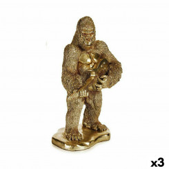 Dekoratiivne figuur Gorilla kitarr, kuldne 16 x 39 x 27 cm (3 ühikut)