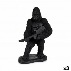 Dekoratiivne figuur Gorilla kitarr must 17,5 x 38 x 27 cm (3 ühikut)