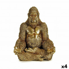 Dekoratiivne figuur Gorilla Yoga Golden 19 x 26,5 x 22 cm (4 ühikut)