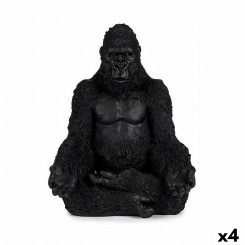 Dekoratiivne figuur Gorilla Yoga must 19 x 26,5 x 22 cm (4 ühikut)
