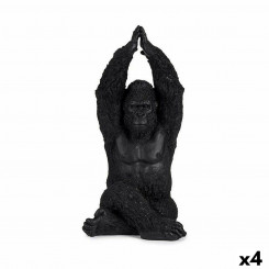 Dekoratiivne figuur Gorilla Yoga must 18 x 36,5 x 19,5 cm (4 ühikut)
