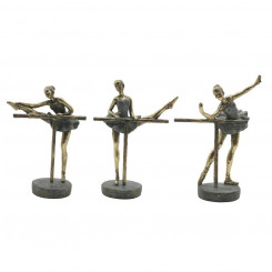 Декоративная фигурка Home ESPRIT Серая Золотая Балерина 14 x 8 x 20 см (3 шт.)