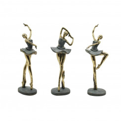 Декоративная фигурка Home ESPRIT Серая Золотая Балерина 15 x 10 x 43 см (3 шт.)