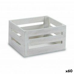 Dekoratiivkarp valge puit 16 x 8 x 11 cm (60 ühikut)