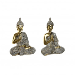 Dekoratiivkuju Home ESPRIT Beež Kuldne Buddha Idamaine 21 x 11,5 x 28 cm (2 Ühikut)