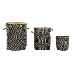 Basket set DKD Home Decor Colonial fiber (45 x 45 x 56 cm)