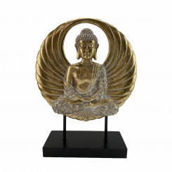 Decorative statue DKD Home Decor 25 x 8 x 33 cm Black Golden Buddha Oriental
