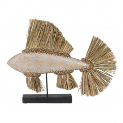 Декоративная фигурка Бело-Коричневый Натуральная Рыбка 70 х 12 х 53 см