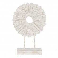 Sculpture White Beige Ring 25.5 x 9.5 x 37 cm