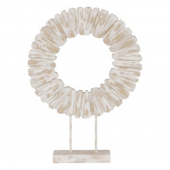 Sculpture White Beige Ring 45 x 10 x 59 cm