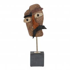Skulptuur Mask Pruun Must 18 x 11 x 48,5 cm