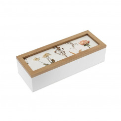 Decorative box Versa Kwiaty Wood MDF 9 x 6 x 24 cm
