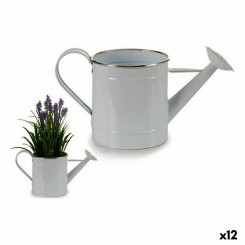Decorative watering can Metal White Silver (15.7 x 18 x 35.5 cm) (12 Units)